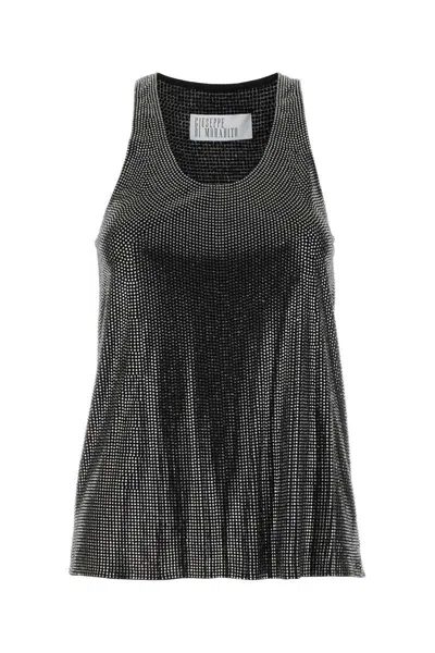Giuseppe Di Morabito Embellished Viscose Tank Top In Black