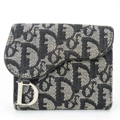 Pre-owned Dior Christian  Black Canvas Wallet (bi-fold) ()