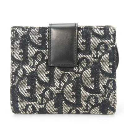Pre-owned Dior Christian  Black Canvas Wallet (bi-fold) ()