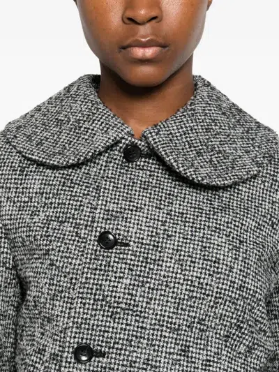 Comme Des Garçons Burberry Black Polyester Down Jacket In Gray