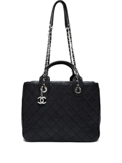 Pre-owned Chanel 2018 Quilted 2way Shoulder Bag In Black