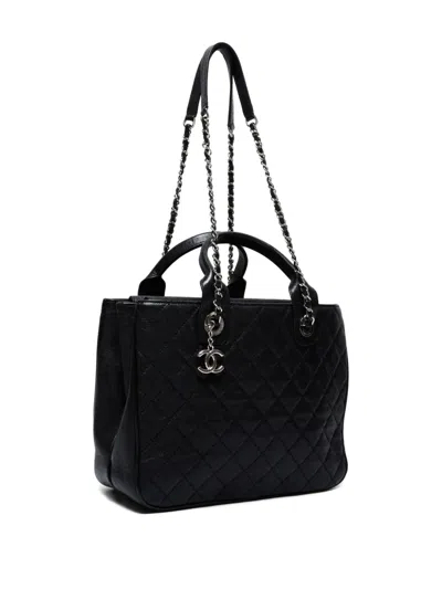 Pre-owned Chanel 2018 Quilted 2way Shoulder Bag In Black