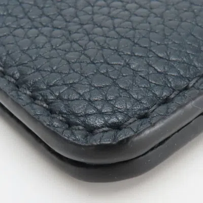 Pre-owned Dior Christian  Navy Leather Clutch Bag Pouch ()