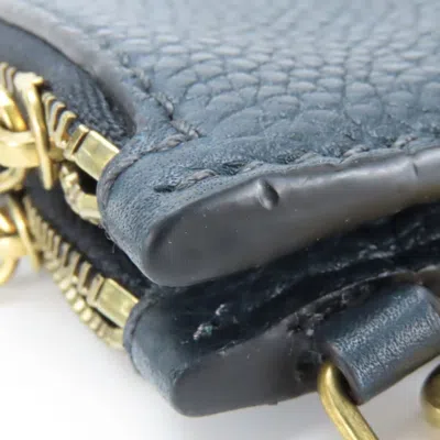 Pre-owned Dior Christian  Navy Leather Clutch Bag Pouch ()