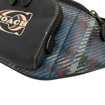 Pre-owned Coach Blue Leather Fanny Pack Pouch Sling Bag ()