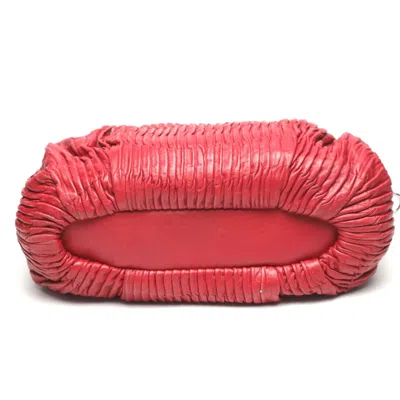 Pre-owned Coach Madison Red Color Leather Handbag Shoulder Bag ()