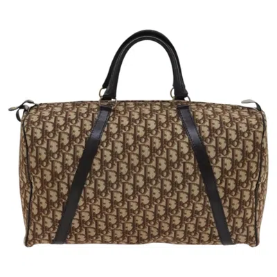 Pre-owned Dior Boston Brown Canvas Travel Bag ()