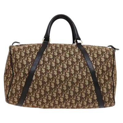 Pre-owned Dior Boston Brown Canvas Travel Bag ()