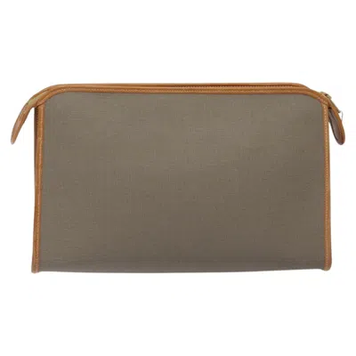 Pre-owned Dior Cd Grey Canvas Clutch Bag ()