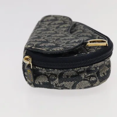 Pre-owned Dior Saddle Navy Canvas Clutch Bag ()