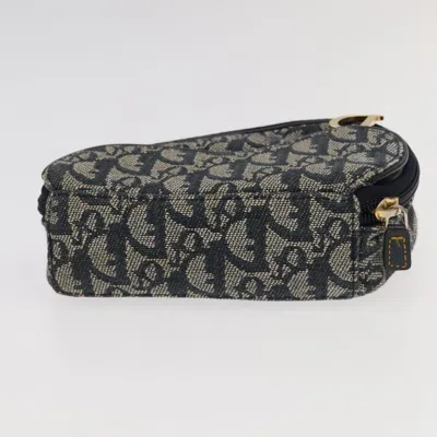 Pre-owned Dior Saddle Navy Canvas Clutch Bag ()