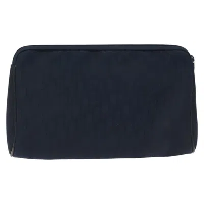Pre-owned Dior Trotter Navy Canvas Clutch Bag ()