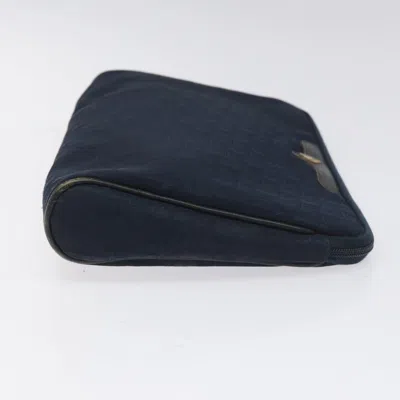 Pre-owned Dior Trotter Navy Canvas Clutch Bag ()