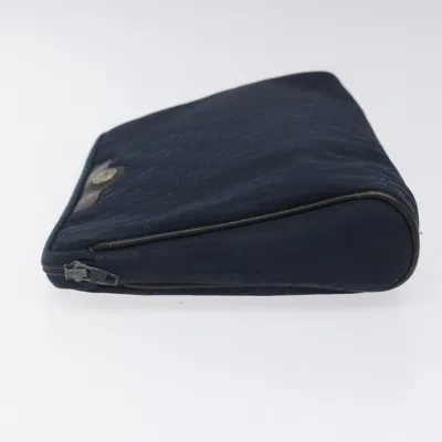 Pre-owned Dior Trotter Navy Canvas Clutch Bag ()