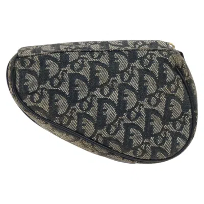 Pre-owned Dior Trotter Navy Canvas Clutch Bag ()