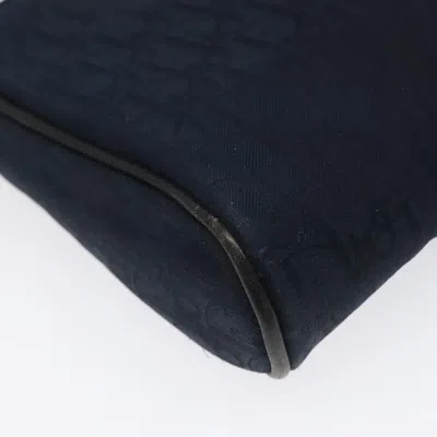 Pre-owned Dior Trotter Navy Canvas Clutch Bag ()