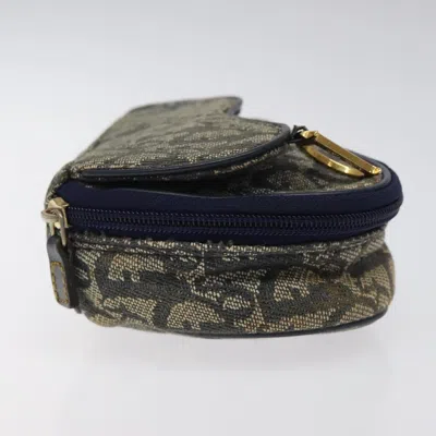 Pre-owned Dior Trotter Navy Canvas Clutch Bag ()