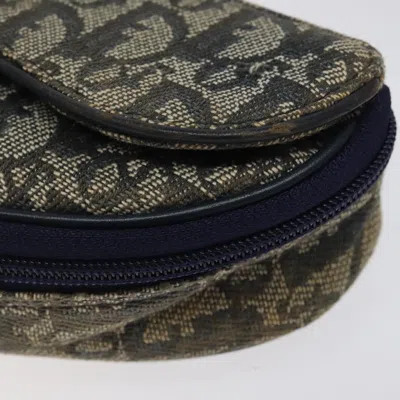 Pre-owned Dior Trotter Navy Canvas Clutch Bag ()
