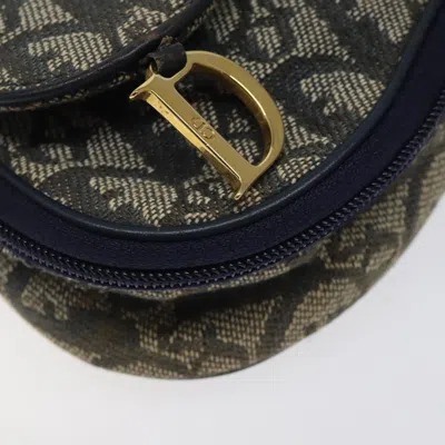 Pre-owned Dior Trotter Navy Canvas Clutch Bag ()