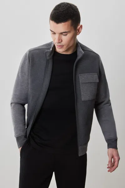 Robert Barakett Isaak Full Zip Jacket In Gray