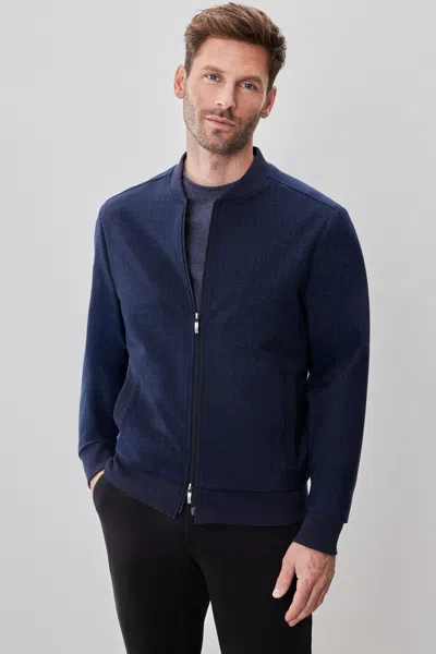 Robert Barakett Henrik Baseball Collar Jacket In Blue