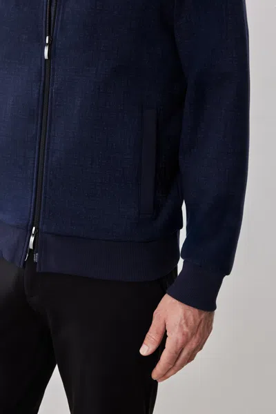 Robert Barakett Henrik Baseball Collar Jacket In Blue