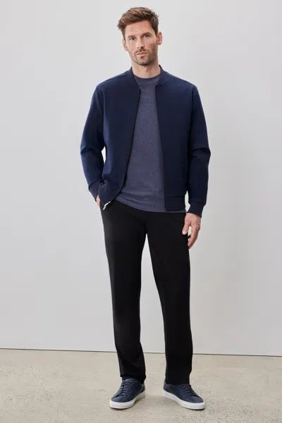 Robert Barakett Henrik Baseball Collar Jacket In Blue