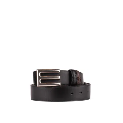 Etro Reversible Dark Brown Belt In Brown