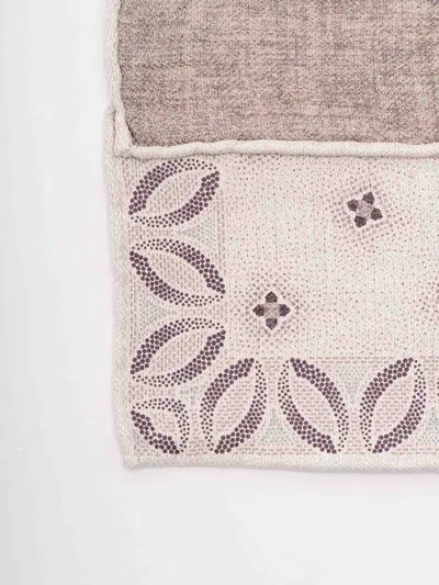 Brunello Cucinelli Geometric-print Pocket Square In Neutral