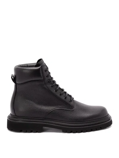 Dolce & Gabbana Day Classic Hammer Ankle Boots Dolce&gabbana Leather Black In Black