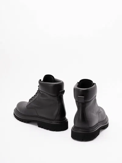 Dolce & Gabbana Day Classic Hammer Ankle Boots Dolce&gabbana Leather Black In Black