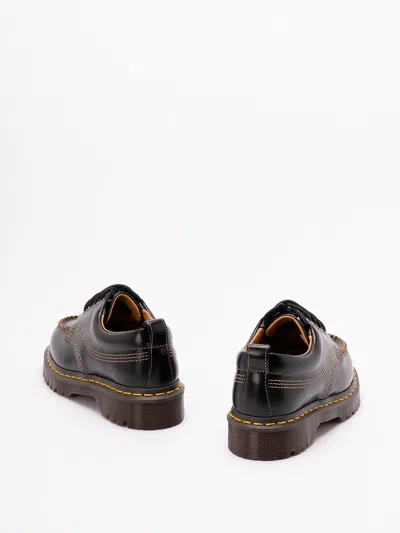 Dr. Martens Womens  Lowell Leather Shoes In Black