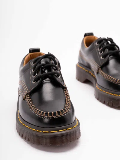 Dr. Martens Womens  Lowell Leather Shoes In Black