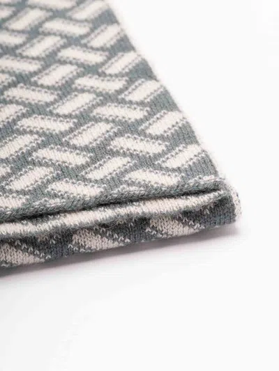 Drumohr Geometric-pattern Knitted Cashmere Scarf In Multi