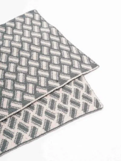 Drumohr Geometric-pattern Knitted Cashmere Scarf In Multi