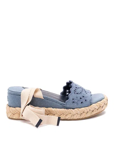 Jimmy Choo Arlee 60 Flatform Wedge Sandals In Blue