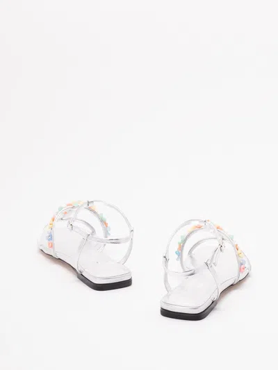 Jimmy Choo Daisy Sandals In Silver Nappa Leather In Metallic