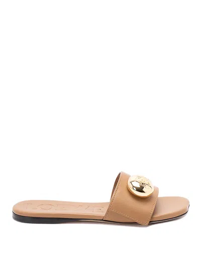 Loewe Pebble Slide In Soft Calfskin In Multi