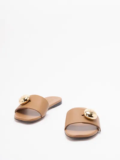 Loewe Pebble Slide In Soft Calfskin In Multi
