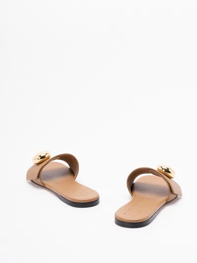 Loewe Pebble Slide In Soft Calfskin In Multi