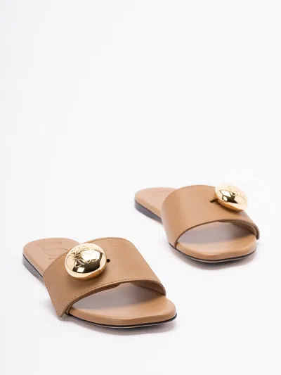 Loewe Pebble Slide In Soft Calfskin In Multi