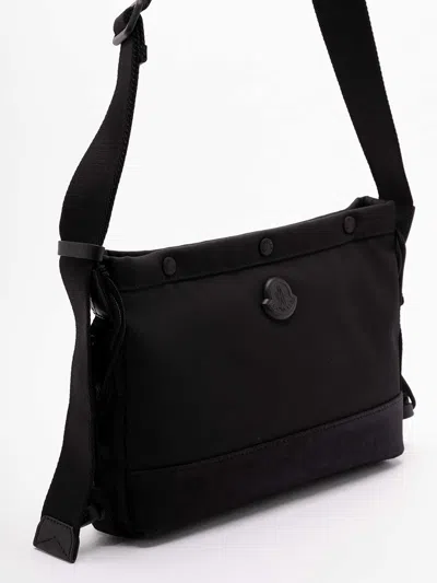 Moncler Modern Tech Crossbody Messenger Bag In Black