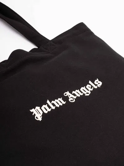 Palm Angels Rectangular Tote Bag Logo Design In Black