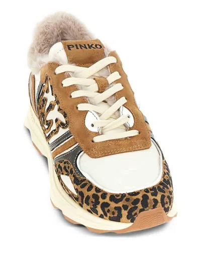 Pinko Sneakers Zoe 01 Leopardate In Brown