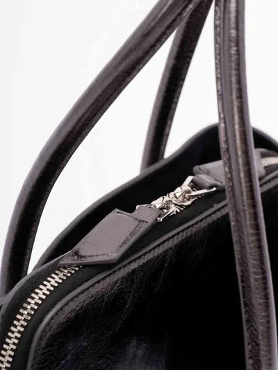 Attico `la Passeggiata` Small Top Handle Bag In Gray