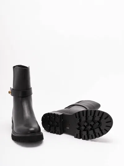 Twinset Twin-set Black Polyurethane Boots In Black