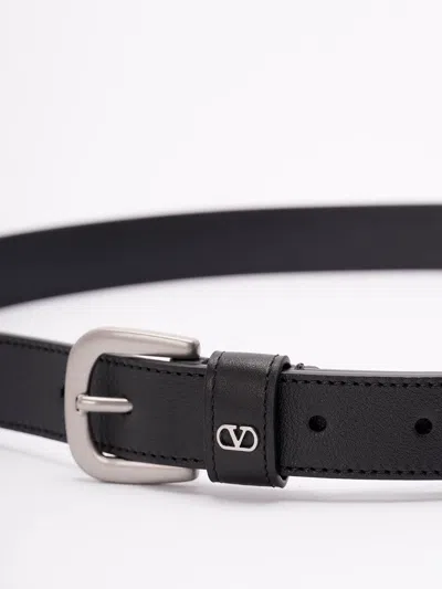 Valentino Garavani "vlogo Signature" Belt In Black