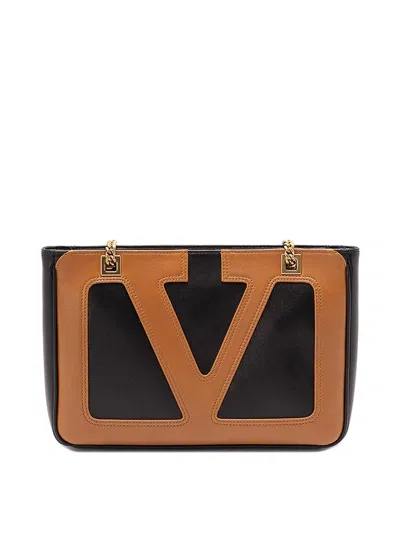 Valentino Garavani `viva Superstar` Small Tote In Black