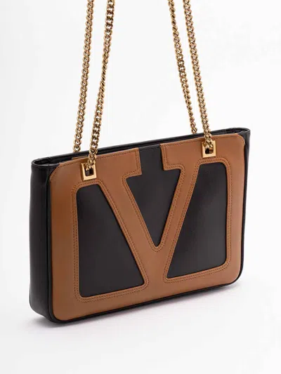 Valentino Garavani `viva Superstar` Small Tote In Black