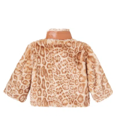 Chloé Leopard-print Jacket In Brown
